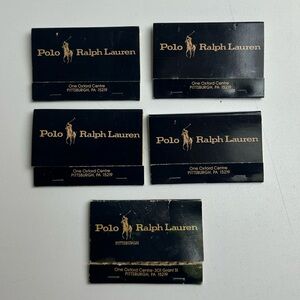 Polo Ralph Lauren Vintage Matchbook Rare Memorabilia Pittsburgh Store Lot of 5